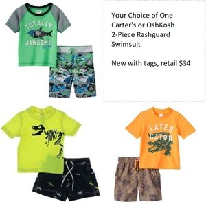Choose One Rashguard Swim Set ~ OshKosh or Carters
